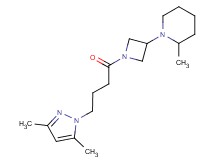 1-{1-[4-(3,5-dimethyl-1H-pyrazol-1-yl)butanoyl]azetidin-3-yl}-2-methylpiperidine