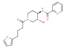 N-{(3R*,4R*)-3-hydroxy-1-[4-(2-thienyl)butanoyl]piperidin-4-yl}pyridine-2-carboxamide