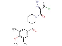 {1-[(4-chloro-1H-pyrazol-3-yl)carbonyl]piperidin-3-yl}(4-methoxy-3,5-dimethylphenyl)methanone