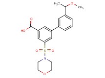 3'-(1-methoxyethyl)-5-(morpholin-4-ylsulfonyl)biphenyl-3-carboxylic acid