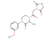 3-{2-[4-(3-methoxyphenyl)-2-methyl-3-oxo-1-piperazinyl]-2-oxoethyl}-2,4-imidazolidinedione