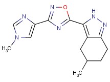 5-methyl-3-[3-(1-methyl-1H-imidazol-4-yl)-1,2,4-oxadiazol-5-yl]-4,5,6,7-tetrahydro-2H-indazole