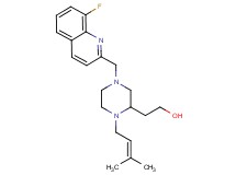 2-[4-[(8-fluoro-2-quinolinyl)methyl]-1-(3-methyl-2-buten-1-yl)-2-piperazinyl]ethanol