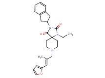 3-(2,3-dihydro-1H-inden-2-yl)-1-ethyl-8-[(2E)-3-(2-furyl)-2-methyl-2-propen-1-yl]-1,3,8-triazaspiro[4.5]decane-2,4-dione