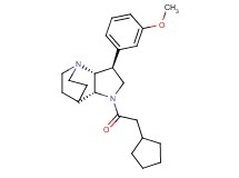 (2R*,3S*,6R*)-5-(cyclopentylacetyl)-3-(3-methoxyphenyl)-1,5-diazatricyclo[5.2.2.0~2,6~]undecane