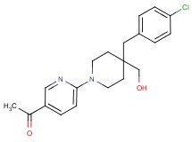 1-{6-[4-(4-chlorobenzyl)-4-(hydroxymethyl)piperidin-1-yl]pyridin-3-yl}ethanone