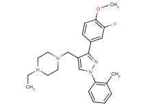 1-ethyl-4-{[3-(3-fluoro-4-methoxyphenyl)-1-(2-methylphenyl)-1H-pyrazol-4-yl]methyl}piperazine