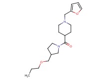 1-(2-furylmethyl)-4-{[3-(propoxymethyl)-1-pyrrolidinyl]carbonyl}piperidine