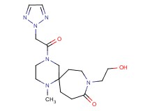 9-(2-hydroxyethyl)-1-methyl-4-(2H-1,2,3-triazol-2-ylacetyl)-1,4,9-triazaspiro[5.6]dodecan-10-one