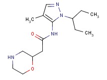 N-[1-(1-ethylpropyl)-4-methyl-1H-pyrazol-5-yl]-2-(2-morpholinyl)acetamide hydrochloride