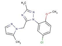 1-(5-chloro-2-methoxyphenyl)-3-methyl-5-[(5-methyl-1H-pyrazol-1-yl)methyl]-1H-1,2,4-triazole