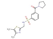 N-[(4,5-dimethyl-1,3-thiazol-2-yl)methyl]-3-(pyrrolidin-1-ylcarbonyl)benzenesulfonamide