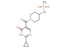N-{1-[(2-cyclopropyl-6-oxo-1,6-dihydro-5-pyrimidinyl)carbonyl]-4-piperidinyl}methanesulfonamide