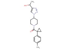 1-[1-(1-{[1-(4-methylphenyl)cyclopropyl]carbonyl}-4-piperidinyl)-1H-1,2,3-triazol-4-yl]ethanol