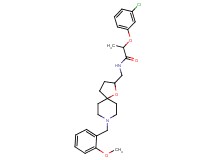 2-(3-chlorophenoxy)-N-{[8-(2-methoxybenzyl)-1-oxa-8-azaspiro[4.5]dec-2-yl]methyl}propanamide