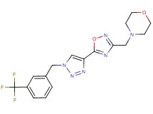 4-[(5-{1-[3-(trifluoromethyl)benzyl]-1H-1,2,3-triazol-4-yl}-1,2,4-oxadiazol-3-yl)methyl]morpholine