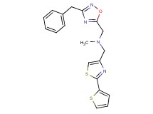 1-(3-benzyl-1,2,4-oxadiazol-5-yl)-N-methyl-N-{[2-(2-thienyl)-1,3-thiazol-4-yl]methyl}methanamine