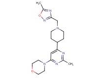 4-(2-methyl-6-{1-[(5-methyl-1,2,4-oxadiazol-3-yl)methyl]-4-piperidinyl}-4-pyrimidinyl)morpholine
