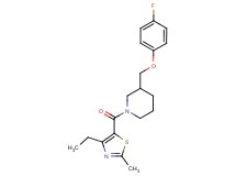 1-[(4-ethyl-2-methyl-1,3-thiazol-5-yl)carbonyl]-3-[(4-fluorophenoxy)methyl]piperidine