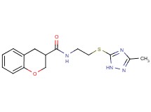 N-{2-[(3-methyl-1H-1,2,4-triazol-5-yl)thio]ethyl}chromane-3-carboxamide