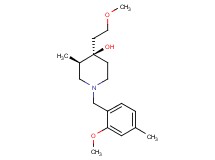(3R*,4R*)-4-(2-methoxyethyl)-1-(2-methoxy-4-methylbenzyl)-3-methyl-4-piperidinol