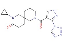 2-cyclopropyl-8-{[3-(1H-tetrazol-1-yl)-1H-pyrazol-4-yl]carbonyl}-2,8-diazaspiro[5.5]undecan-3-one
