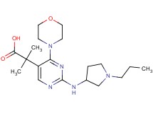 2-methyl-2-{4-morpholin-4-yl-2-[(1-propylpyrrolidin-3-yl)amino]pyrimidin-5-yl}propanoic acid
