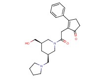 2-{2-[(3R*,5R*)-3-(hydroxymethyl)-5-(pyrrolidin-1-ylmethyl)piperidin-1-yl]-2-oxoethyl}-3-phenylcyclopent-2-en-1-one