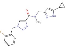 N-[(5-cyclopropyl-1H-pyrazol-3-yl)methyl]-1-(2-fluorobenzyl)-N-methyl-1H-1,2,3-triazole-4-carboxamide
