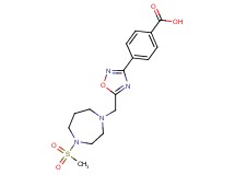 4-(5-{[4-(methylsulfonyl)-1,4-diazepan-1-yl]methyl}-1,2,4-oxadiazol-3-yl)benzoic acid