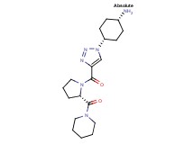 [cis-4-(4-{[(2S)-2-(piperidin-1-ylcarbonyl)pyrrolidin-1-yl]carbonyl}-1H-1,2,3-triazol-1-yl)cyclohexyl]amine