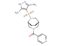 (1S*,5R*)-6-[(3,5-dimethyl-1H-pyrazol-4-yl)sulfonyl]-3-isonicotinoyl-3,6-diazabicyclo[3.2.2]nonane