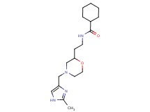 N-(2-{4-[(2-methyl-1H-imidazol-4-yl)methyl]morpholin-2-yl}ethyl)cyclohexanecarboxamide