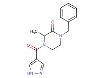 1-benzyl-3-methyl-4-(1H-pyrazol-4-ylcarbonyl)piperazin-2-one