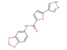 N-1,3-benzodioxol-5-yl-5-(1H-pyrazol-4-yl)-2-furamide