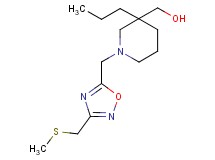 [1-({3-[(methylthio)methyl]-1,2,4-oxadiazol-5-yl}methyl)-3-propylpiperidin-3-yl]methanol