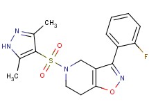 5-[(3,5-dimethyl-1H-pyrazol-4-yl)sulfonyl]-3-(2-fluorophenyl)-4,5,6,7-tetrahydroisoxazolo[4,5-c]pyridine