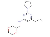 N-(1,4-dioxan-2-ylmethyl)-6-ethyl-2-pyrrolidin-1-ylpyrimidin-4-amine