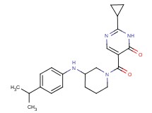 2-cyclopropyl-5-({3-[(4-isopropylphenyl)amino]-1-piperidinyl}carbonyl)-4(3H)-pyrimidinone