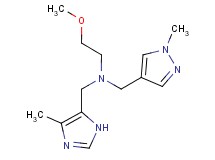 (2-methoxyethyl)[(4-methyl-1H-imidazol-5-yl)methyl][(1-methyl-1H-pyrazol-4-yl)methyl]amine