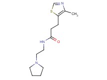 3-(4-methyl-1,3-thiazol-5-yl)-N-[2-(1-pyrrolidinyl)ethyl]propanamide