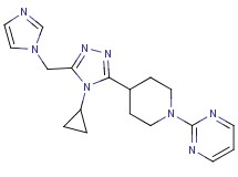 2-{4-[4-cyclopropyl-5-(1H-imidazol-1-ylmethyl)-4H-1,2,4-triazol-3-yl]piperidin-1-yl}pyrimidine