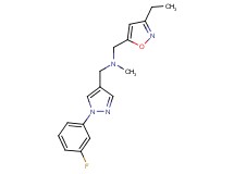 1-(3-ethylisoxazol-5-yl)-N-{[1-(3-fluorophenyl)-1H-pyrazol-4-yl]methyl}-N-methylmethanamine