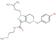 5-(4-hydroxybenzyl)-N-(2-methoxyethyl)-1-(3-methylbutyl)-4,5,6,7-tetrahydro-1H-pyrazolo[4,3-c]pyridine-3-carboxamide