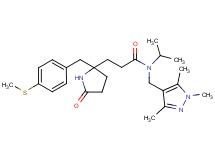 N-isopropyl-3-{2-[4-(methylthio)benzyl]-5-oxo-2-pyrrolidinyl}-N-[(1,3,5-trimethyl-1H-pyrazol-4-yl)methyl]propanamide