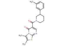 2,3-dimethyl-6-{[3-(3-methylphenyl)-1-piperidinyl]carbonyl}-5H-[1,3]thiazolo[3,2-a]pyrimidin-5-one
