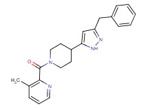 2-{[4-(3-benzyl-1H-pyrazol-5-yl)piperidin-1-yl]carbonyl}-3-methylpyridine