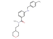 N-methyl-3-[(4-methylbenzyl)amino]-N-[2-(tetrahydro-2H-pyran-4-yl)ethyl]benzamide