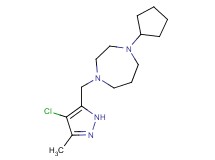 1-[(4-chloro-3-methyl-1H-pyrazol-5-yl)methyl]-4-cyclopentyl-1,4-diazepane