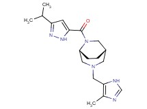 (1S*,5R*)-6-[(3-isopropyl-1H-pyrazol-5-yl)carbonyl]-3-[(4-methyl-1H-imidazol-5-yl)methyl]-3,6-diazabicyclo[3.2.2]nonane